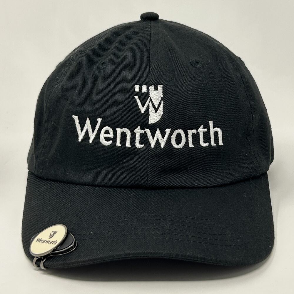 Wentworth Club Dad Hat Baseball Cap Golf Ball Marker Golfer Strapback Black